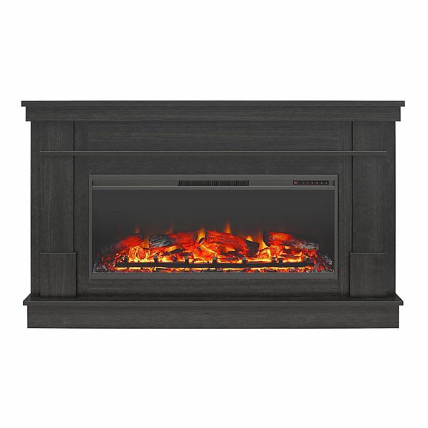 Ameriwood Home Elmcroft Wide Mantel with Electric Fireplace