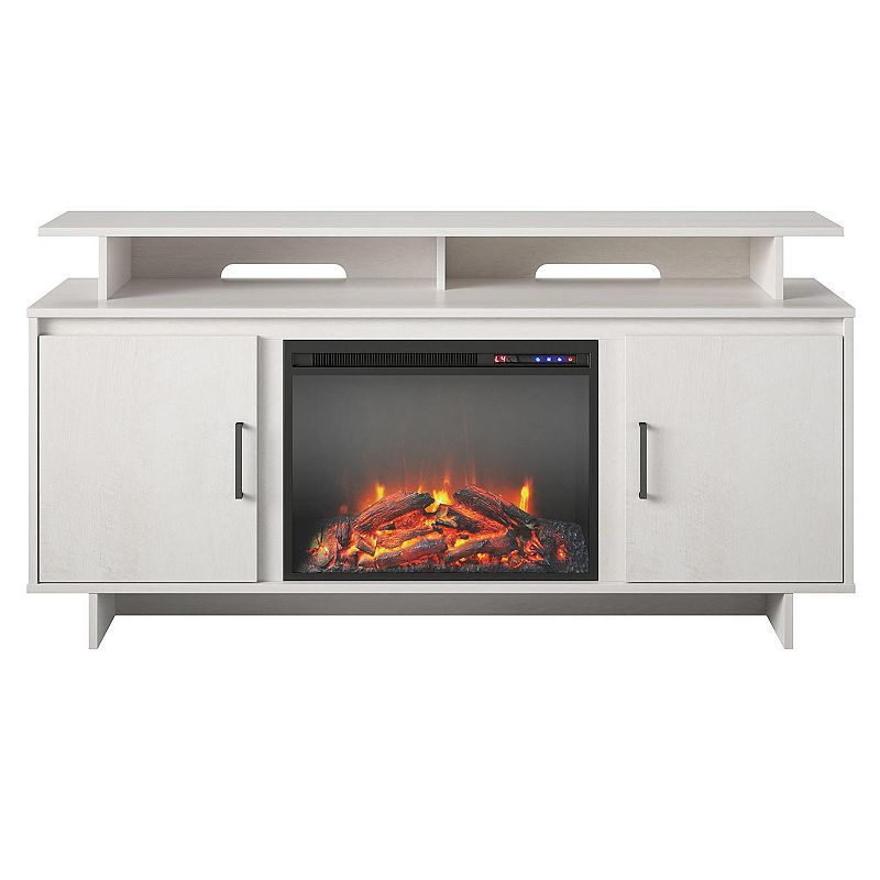 Ameriwood Home Merritt Avenue Electric Fireplace TV Console, White