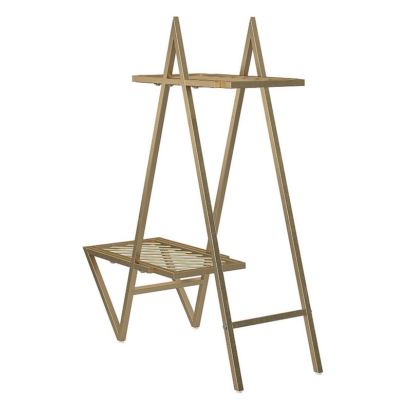 Ameriwood Home Wallflower Plant Stand Floor Decor, Gold