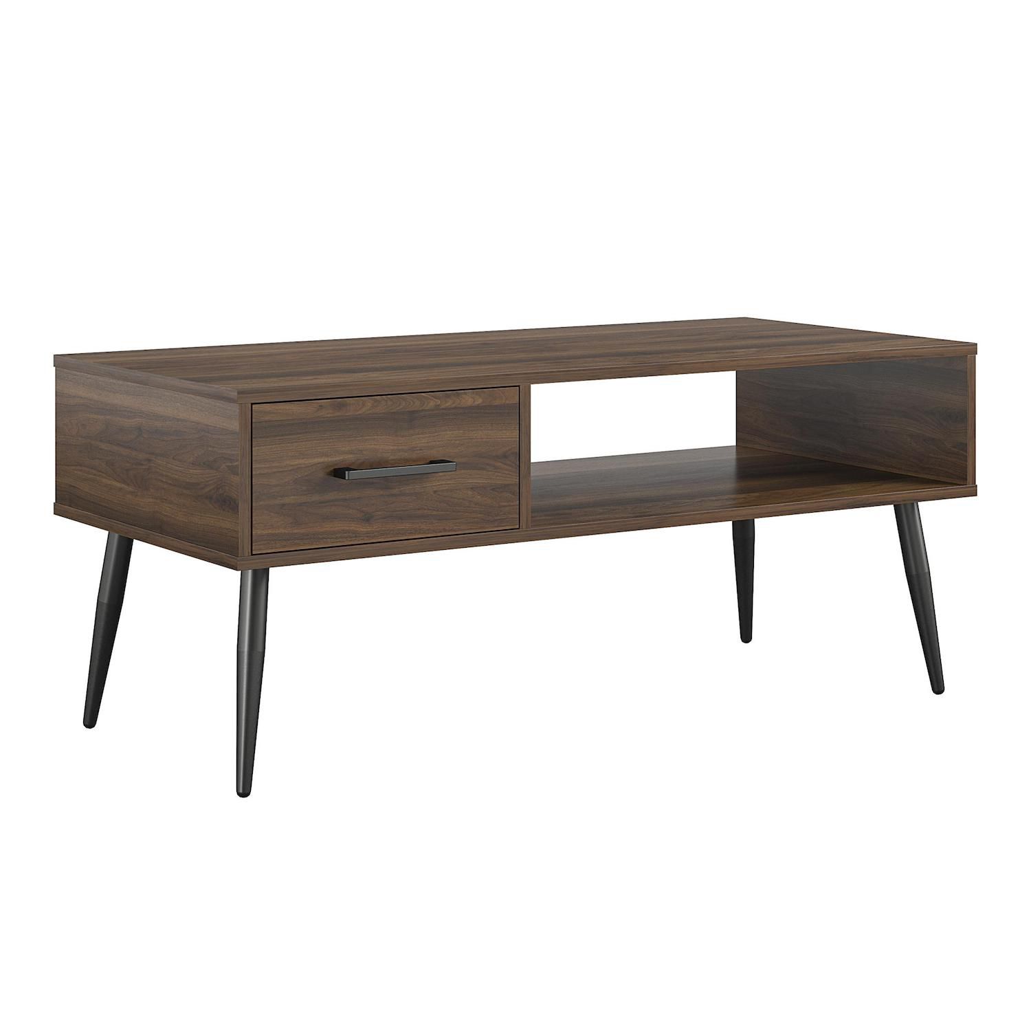 Ameriwood Home Tavolino Knowle, Design Contemporaneo, Colore Naturale - Con Ripiano Inferiore, Facile Da Montare, Ecologico