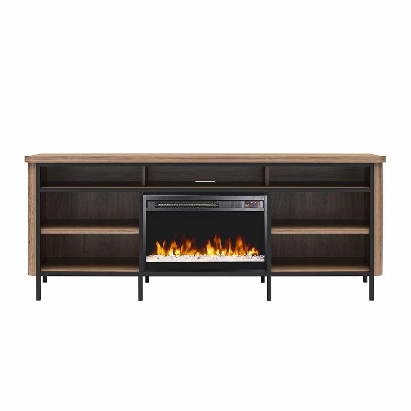 Ameriwood Home Danton Electric Fireplace TV Console, Brown