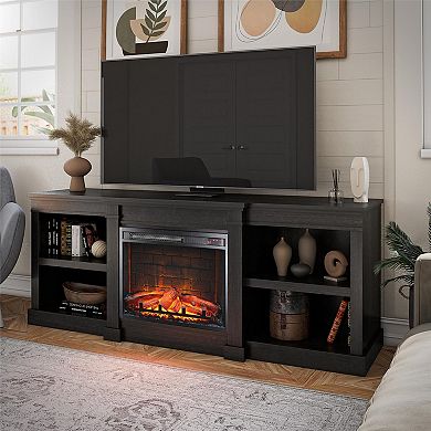 Ameriwood Home Baileywick TV Console with Electric Fireplace