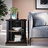 Ameriwood Home Hoffman Two Tone Rustic End Table