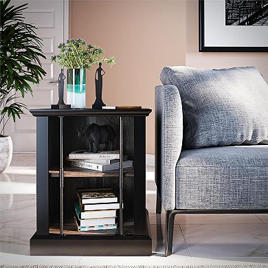 Ameriwood Home Hoffman Two Tone Rustic End Table