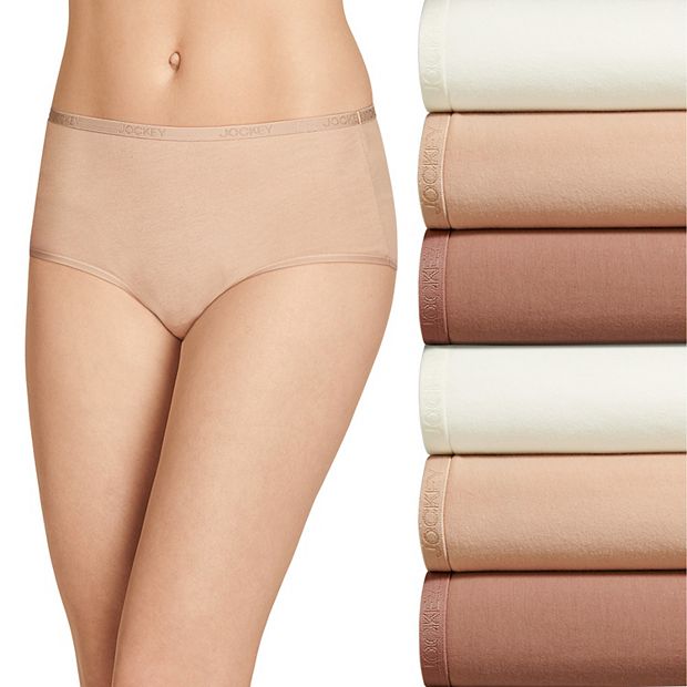 Women s Jockey 6 pk. Organic Cotton Stretch Modern Brief Panty