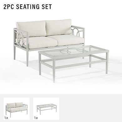 Crosley Ashford Outdoor Metal Conversation 2-Piece Set