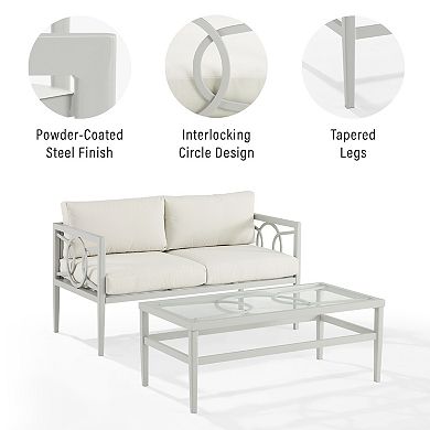 Crosley Ashford Outdoor Metal Conversation 2-Piece Set