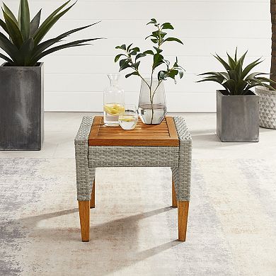 Crosley Capella Outdoor Wicker Side Table