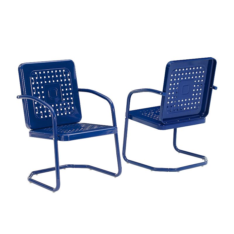 21055465 Crosley Bates Outdoor Metal Chair 2-Piece Set, Blu sku 21055465