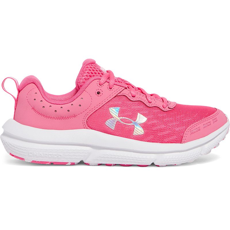 Under Armour Grade School Assert 10 Kids' Running Shoes, Boy's, Size: 7, Pink White Iridescent