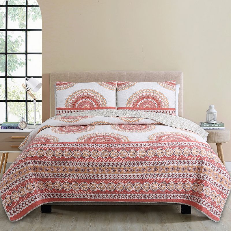 Estate Collection Aimee Quilt Set with Shams, Multicolor, Full/Queen