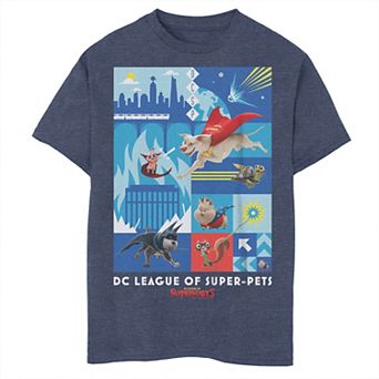 Boys 8-20 DC Super Pets Block Panels Graphic Tee