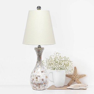 Elegant Designs Seashell Mosaic Look Table Lamp