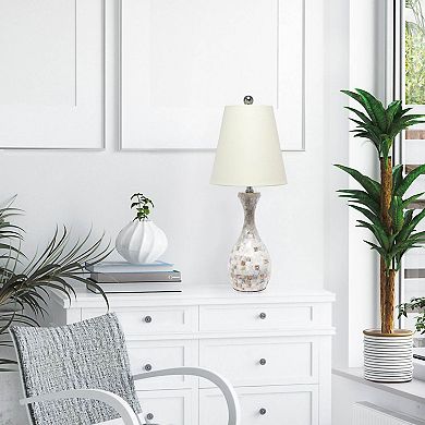 Elegant Designs Seashell Mosaic Look Table Lamp