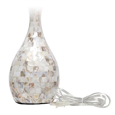 Elegant Designs Seashell Mosaic Look Table Lamp