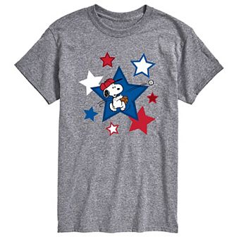 Men's Peanuts Snoopy Baseball Stars Tee