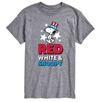 Men's Peanuts Red White Snoopy Tee