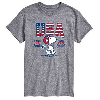 Men's Peanuts USA Snoopy Free Brave Tee