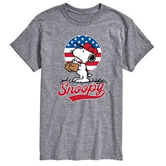 Men's Peanuts Snoopy Baseball Tee