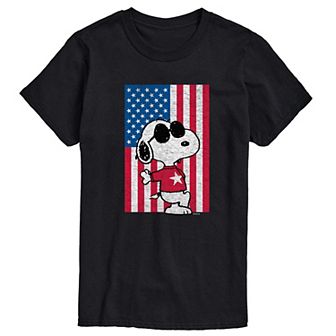 Men's Peanuts Joe Cool Flag Tee