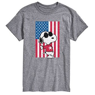 Men's Peanuts Joe Cool Flag Tee