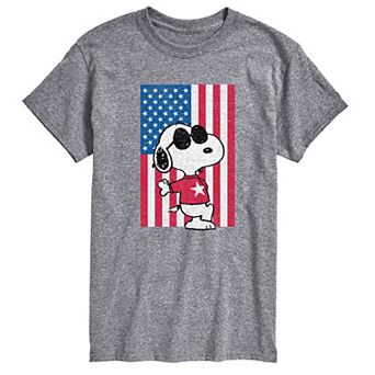 Men's Peanuts Joe Cool Flag Tee