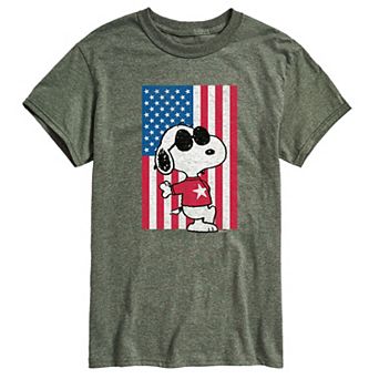 Men's Peanuts Joe Cool Flag Tee