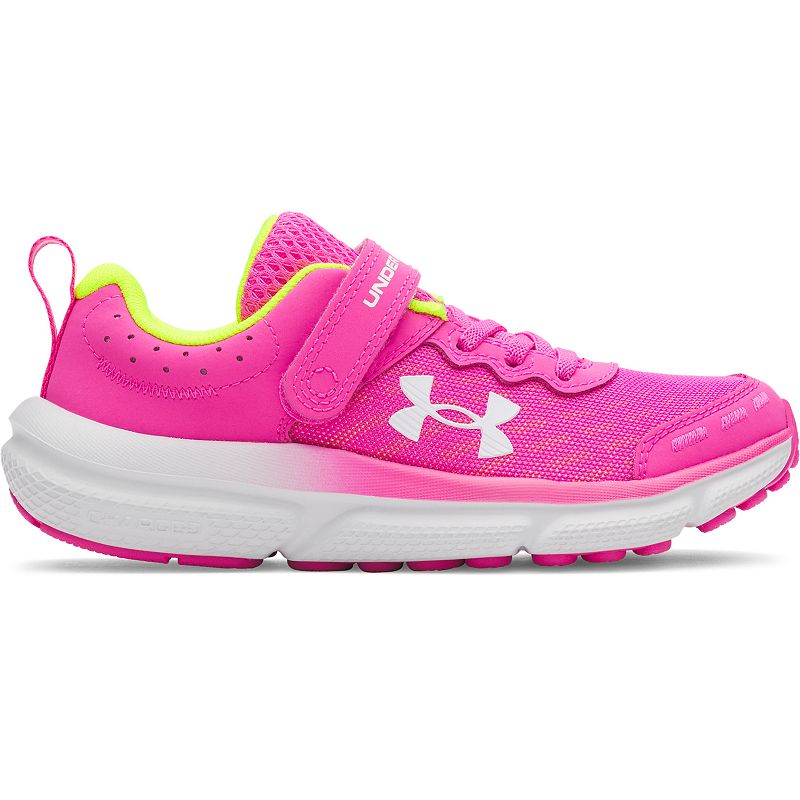 Under Armour Preschool Assert 10 AC Kids' Running Shoes, Girl's, Size: 11, Rebel Pink Yellow