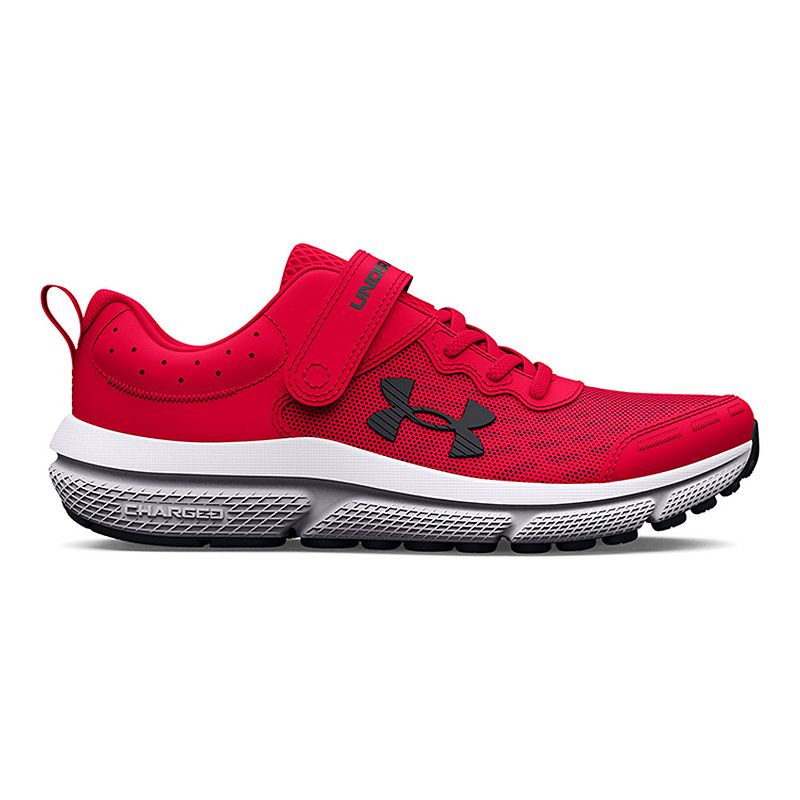 Under Armour Preschool Assert 10 AC Kids' Running Shoes, Boy's, Size: 3 Wide, Red Black Black