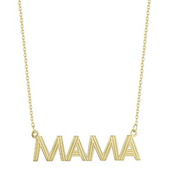 LUMINOR GOLD 14k Gold Vintage "MAMA" Pendant Necklace