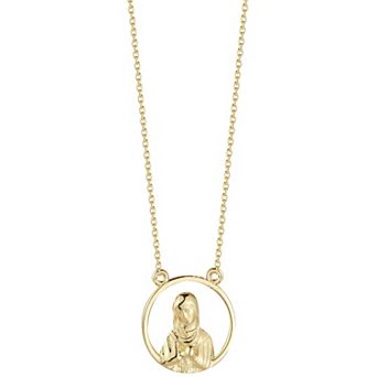 LUMINOR GOLD 14k Gold St. Mary Pendant Necklace