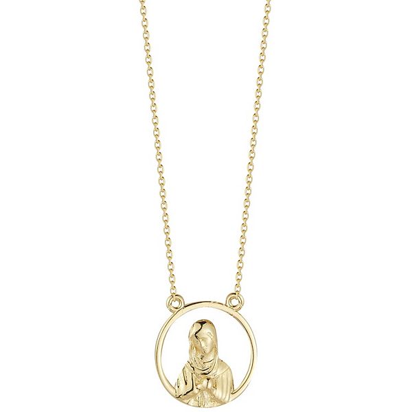 LUMINOR GOLD 14k Gold St. Mary Pendant Necklace