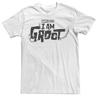 Men's Marvel I am Groot Black Logo Tee