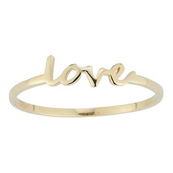 LUMINOR GOLD 14k Gold "Love" Stackable Ring