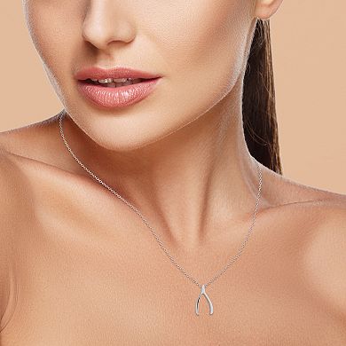 LUMINOR GOLD Wishbone Pendant Necklace