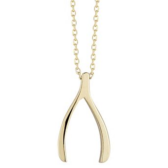 LUMINOR GOLD Wishbone Pendant Necklace