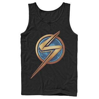 Men's Ms. Marvel Bronze and Blue Logo Icon Tank Top