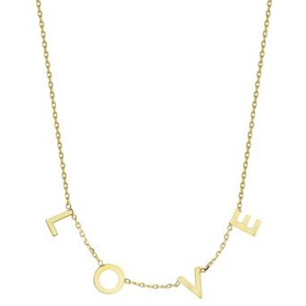 LUMINOR GOLD 14k Gold "LOVE" Charm Necklace