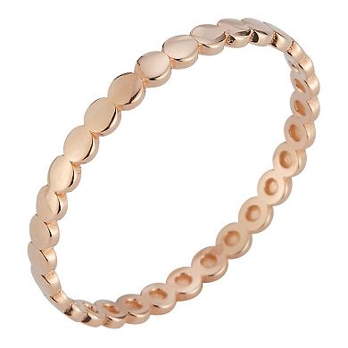 LUMINOR GOLD 14k Rose Gold Bead Band Stackable Ring