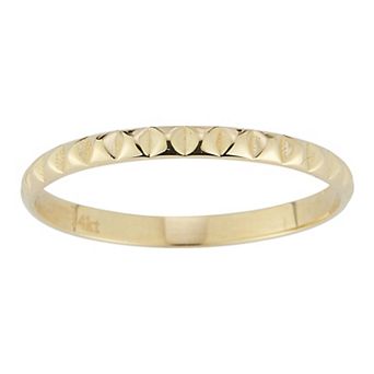 LUMINOR GOLD 14k Gold Pyramid Stackable Ring