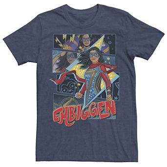 Men's Marvel Ms. Marve Lighting Comic Panels Tee