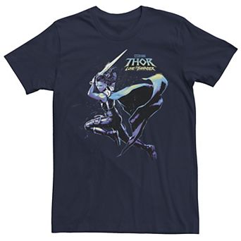 Men's Marvel Thor Love And Thunder Valkyrie Hero Full Portrait Tee