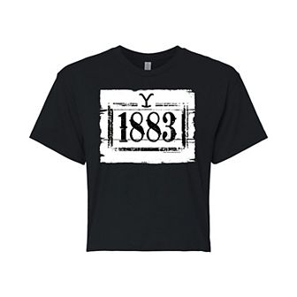 Juniors' 1883 Wood Logo Cropped Tee