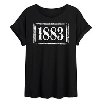 Juniors' 1883 Logo Oversized Tee