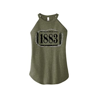 Juniors' 1883 Barbed Logo High Neck Tank Top