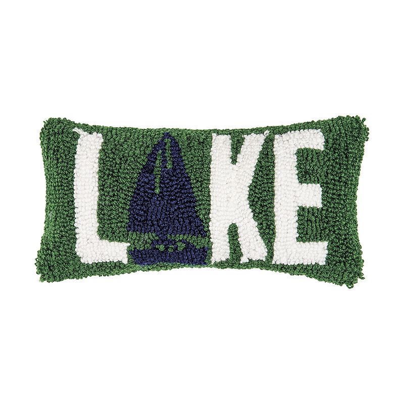 39595082 C&F Home Lake Saying Hooked Throw Pillow, Green, 6 sku 39595082