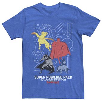 Men's DC Super Pets Superman Krypto Batman Ace Tee