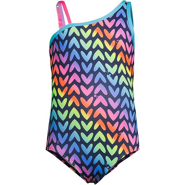 Girls 2-20 Lands' End One-Shoulder One-Piece Swimsuit