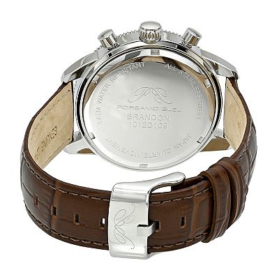 Porsamo Bleu Brandon Men's Chronograph Leather Strap Watch - 1012ABRL