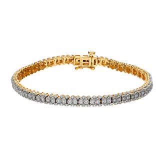 Sterling Silver 1 Carat T.W. Diamond Fashion Bracelet